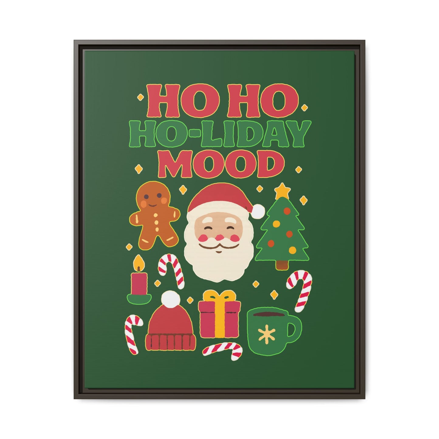 Ho Ho Ho-liday Mood - Framed Canvas
