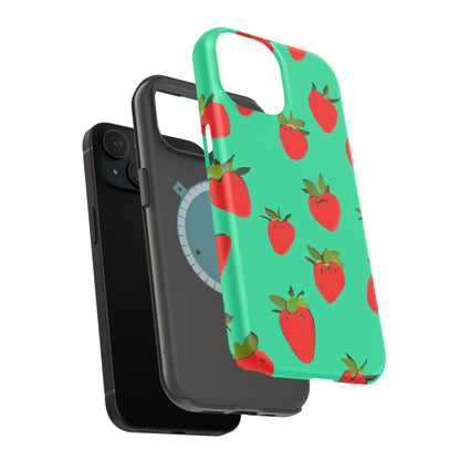 Strawberry Pattern - Magnetic Phone Case