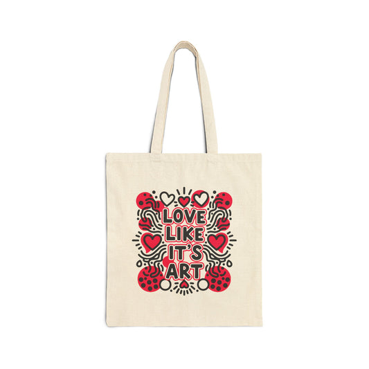 Love Like It's Art - Canvas Tote Bag