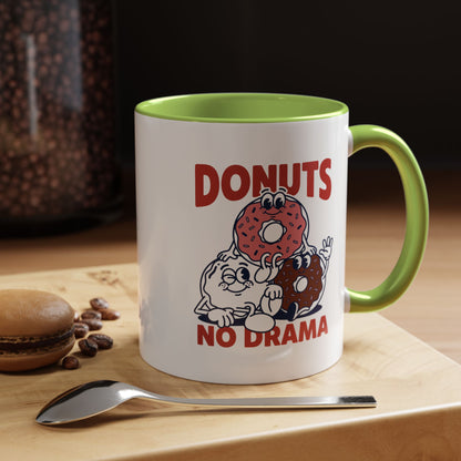 Donuts No Drama - Color Accent Mug