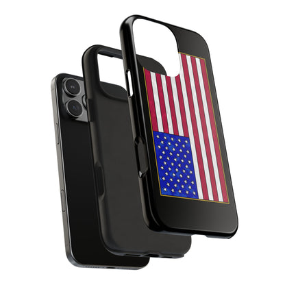 New Glory American Flag (Gold Edge Edition) - Phone Case