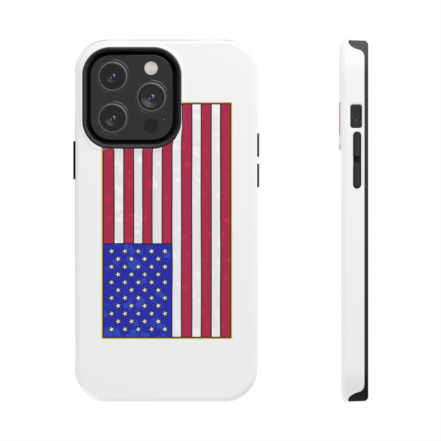 New Glory American Flag (Gold Edge Edition) - Phone Case