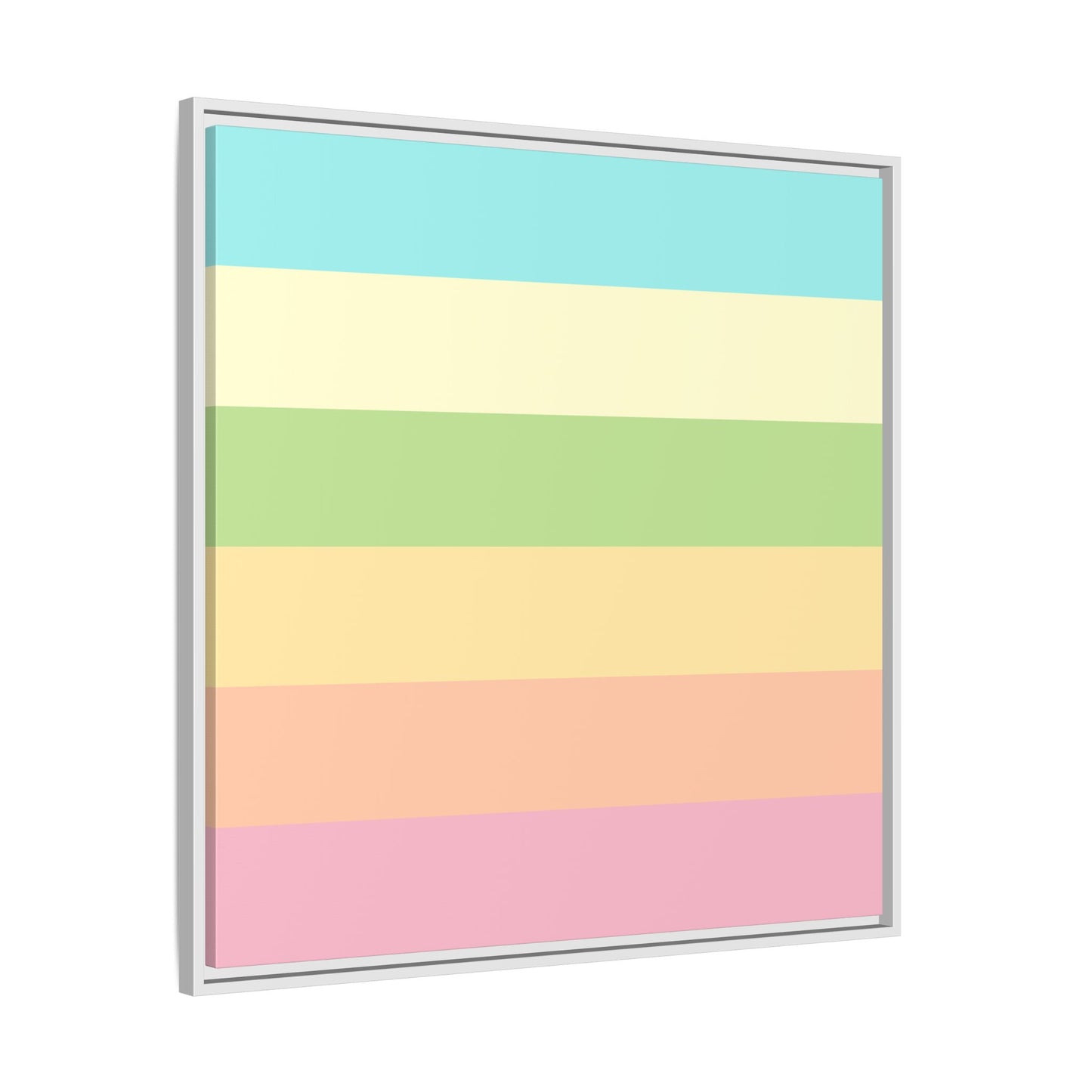 Pastel Stripes - Framed Canvas