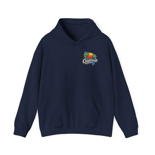 California Vibes Unisex Heavy Blend Hooded Sweatshirt - Cozy Beachwear, Summer Gift, Chill Fashion, Surf Style, Casual Layer