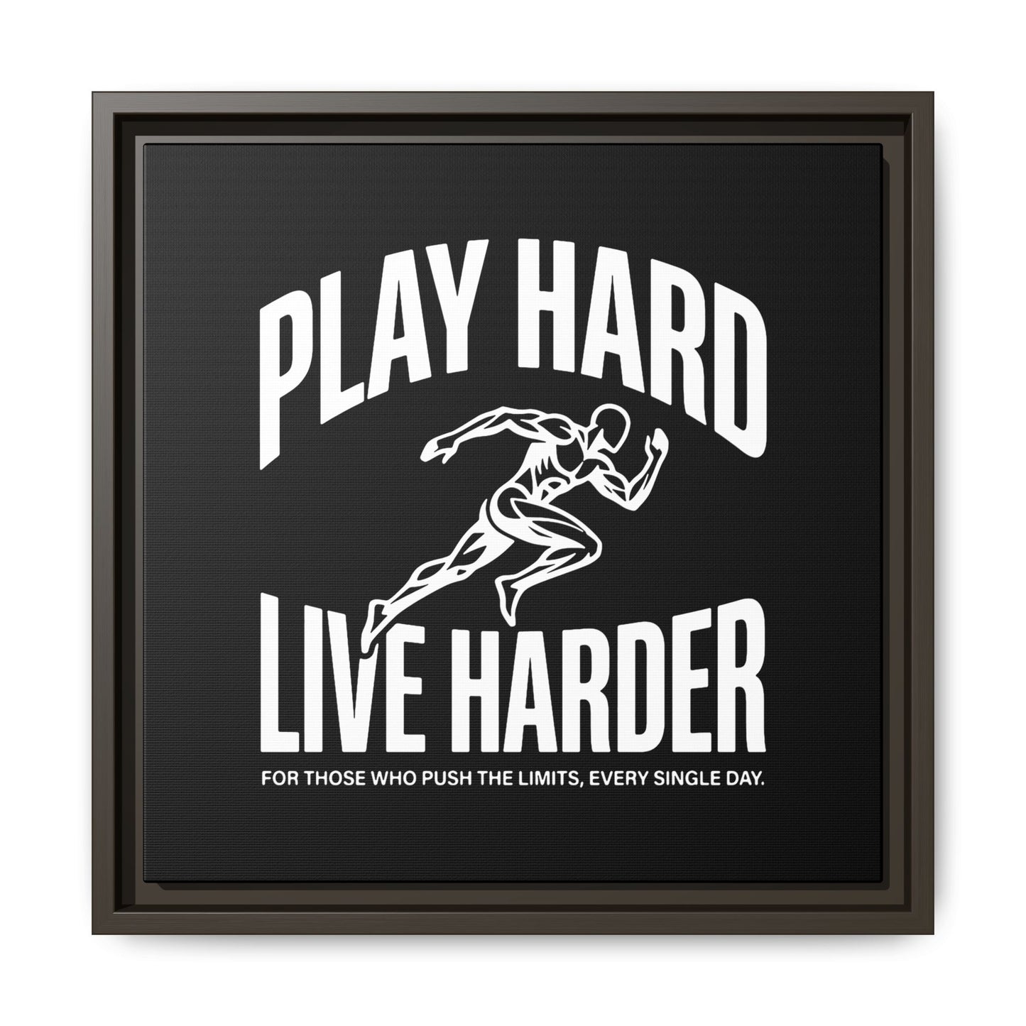 Play Hard / Live Harder - Framed Canvas