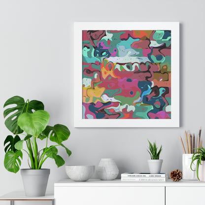 Colorful Abstract Marble - Framed Poster