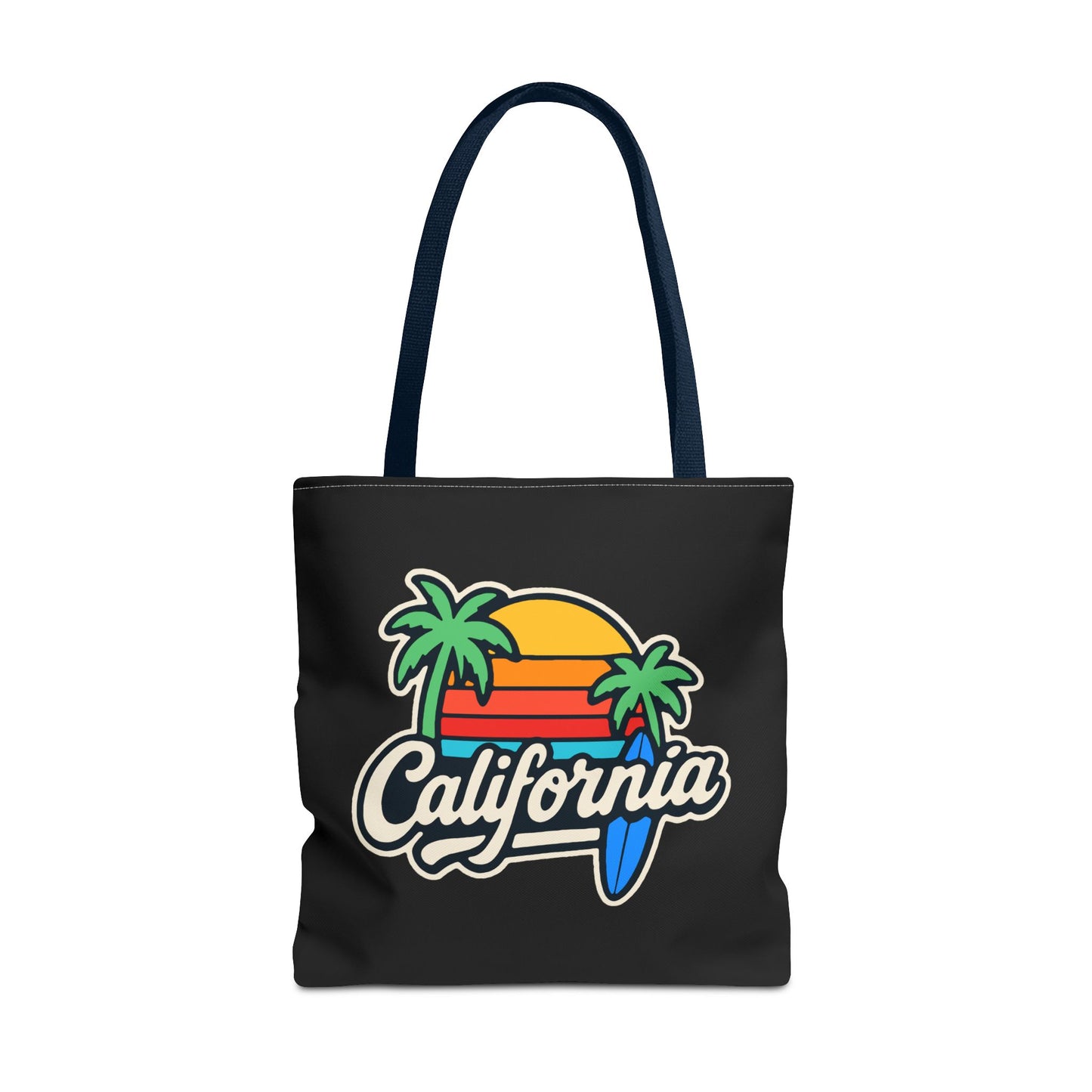 California Retro Tote Bag - Beach Vibes, Summer Accessory, Travel Bag, Gift for Friends, Eco-Friendly Shopping