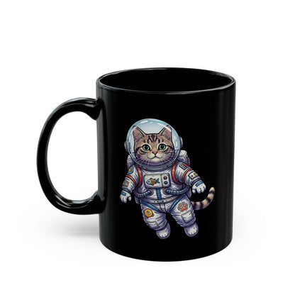 Astronaut Cat - Black Mug