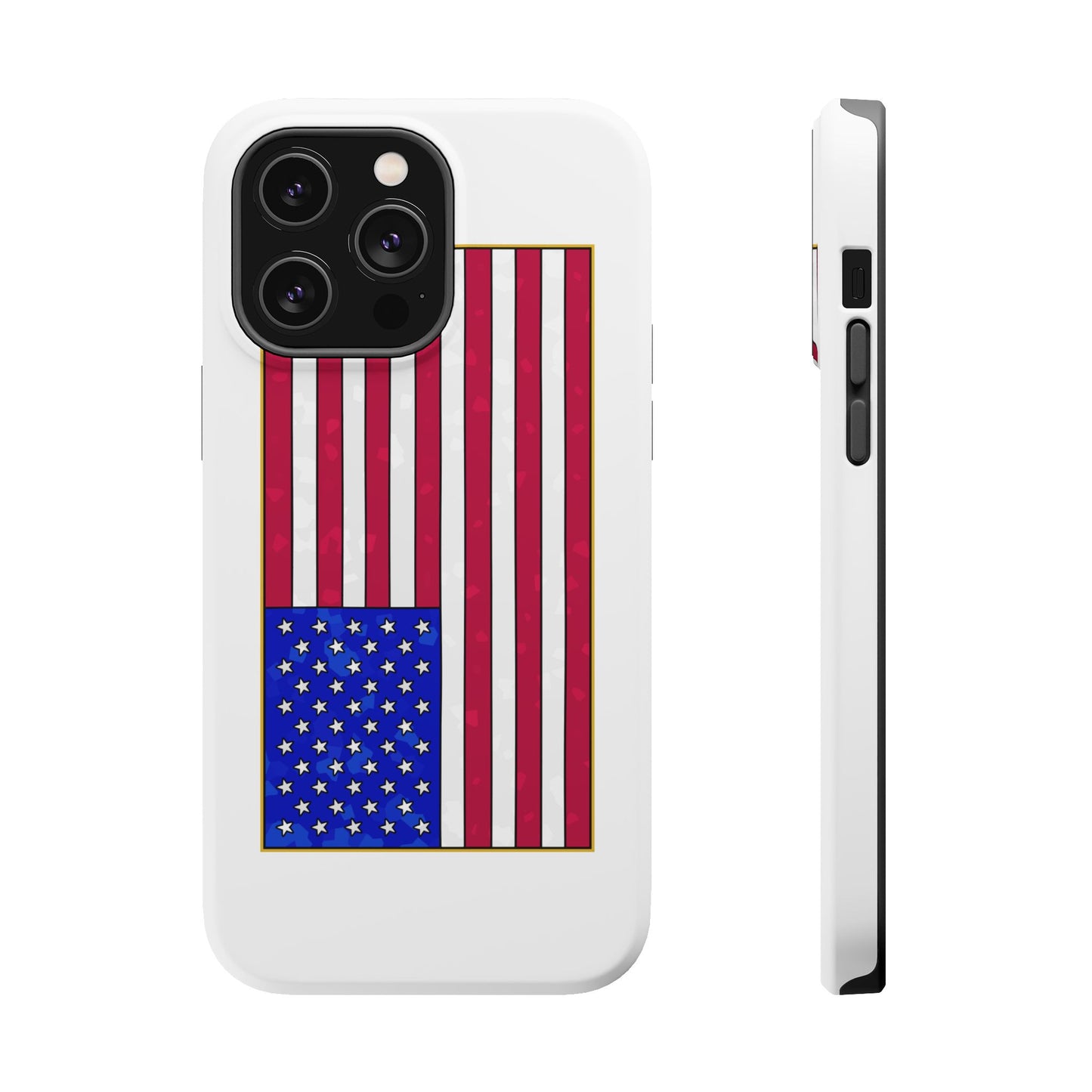 New Glory American Flag (Gold Edge Edition) - Magnetic Phone Case