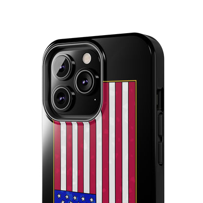 New Glory American Flag (Gold Edge Edition) - Phone Case