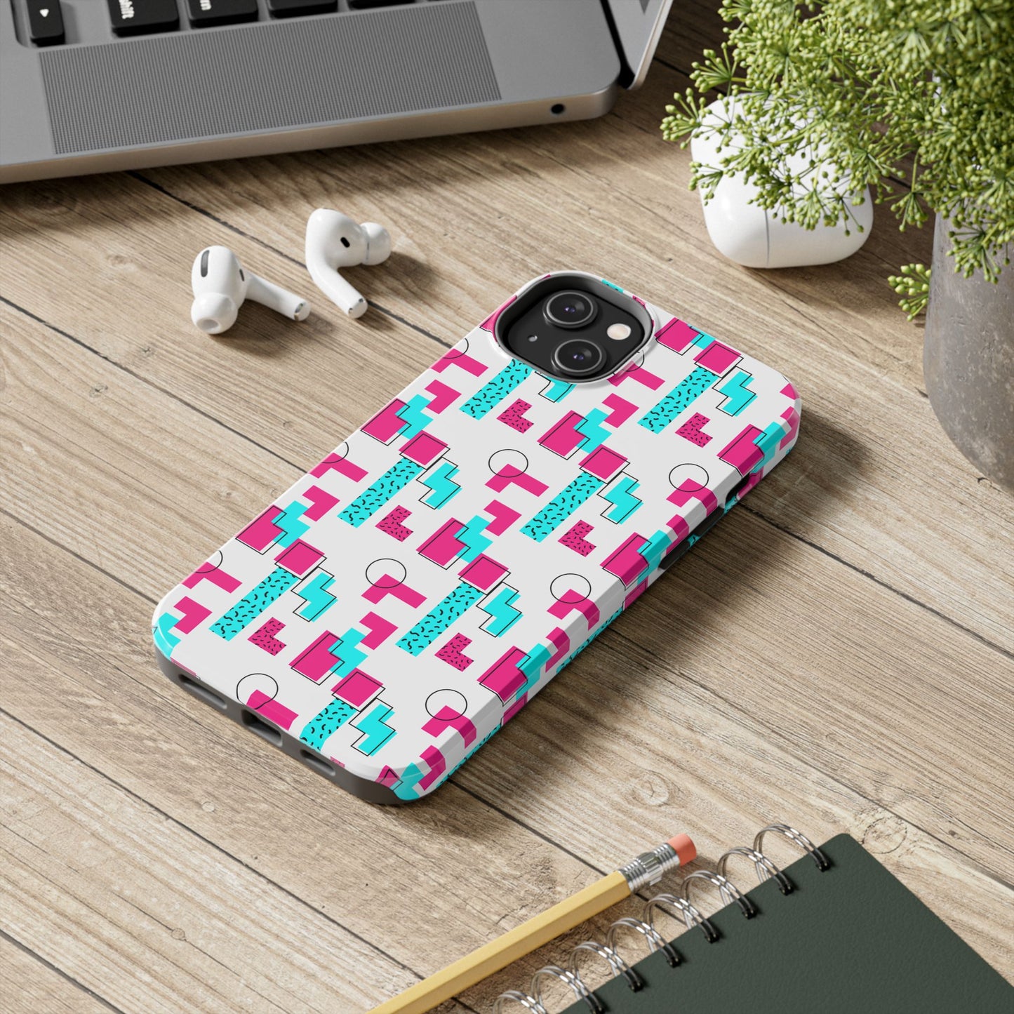 Retro Geometric Vibes - Phone Case