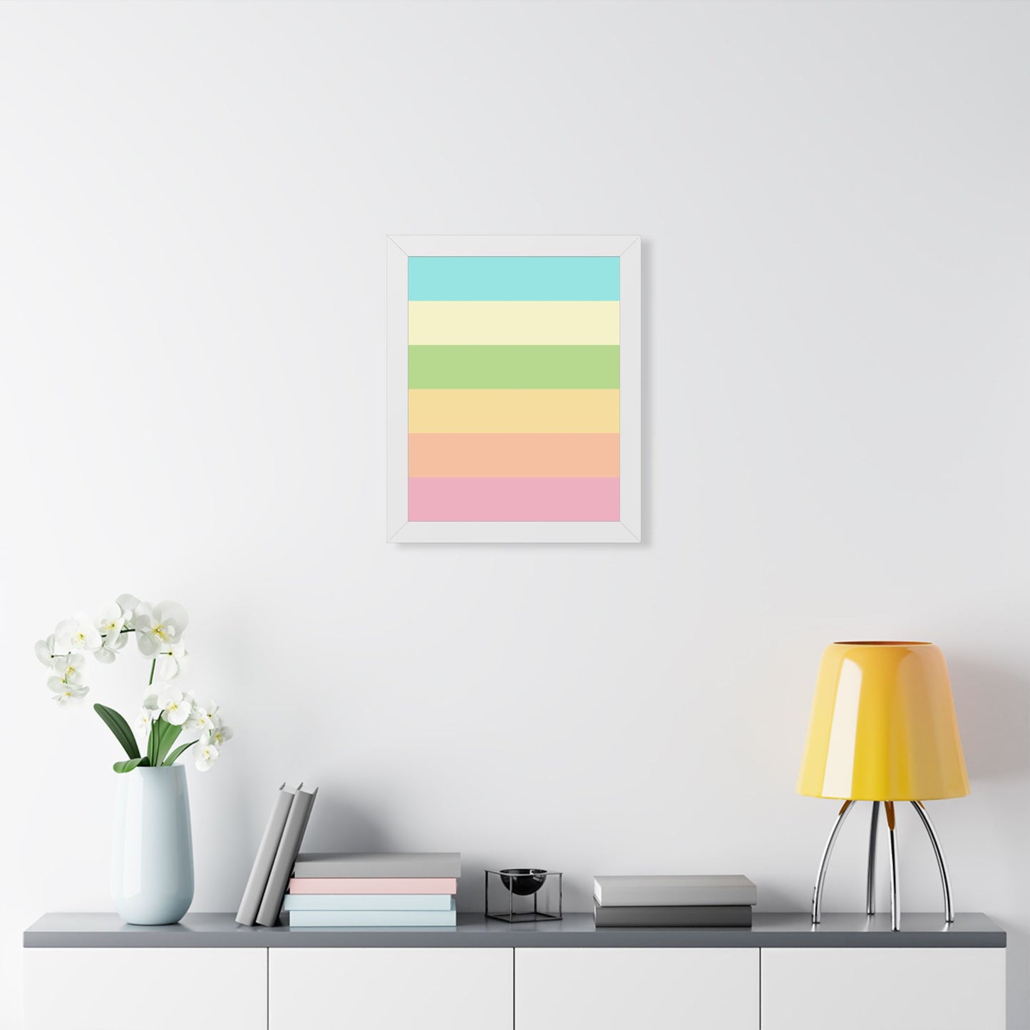Pastel Stripes - Framed Poster