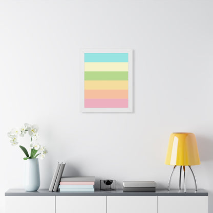 Pastel Stripes - Framed Poster