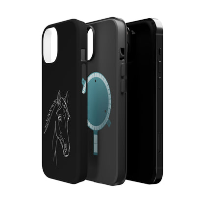 Horse Portrait Sketch - Magnetic Phone Case