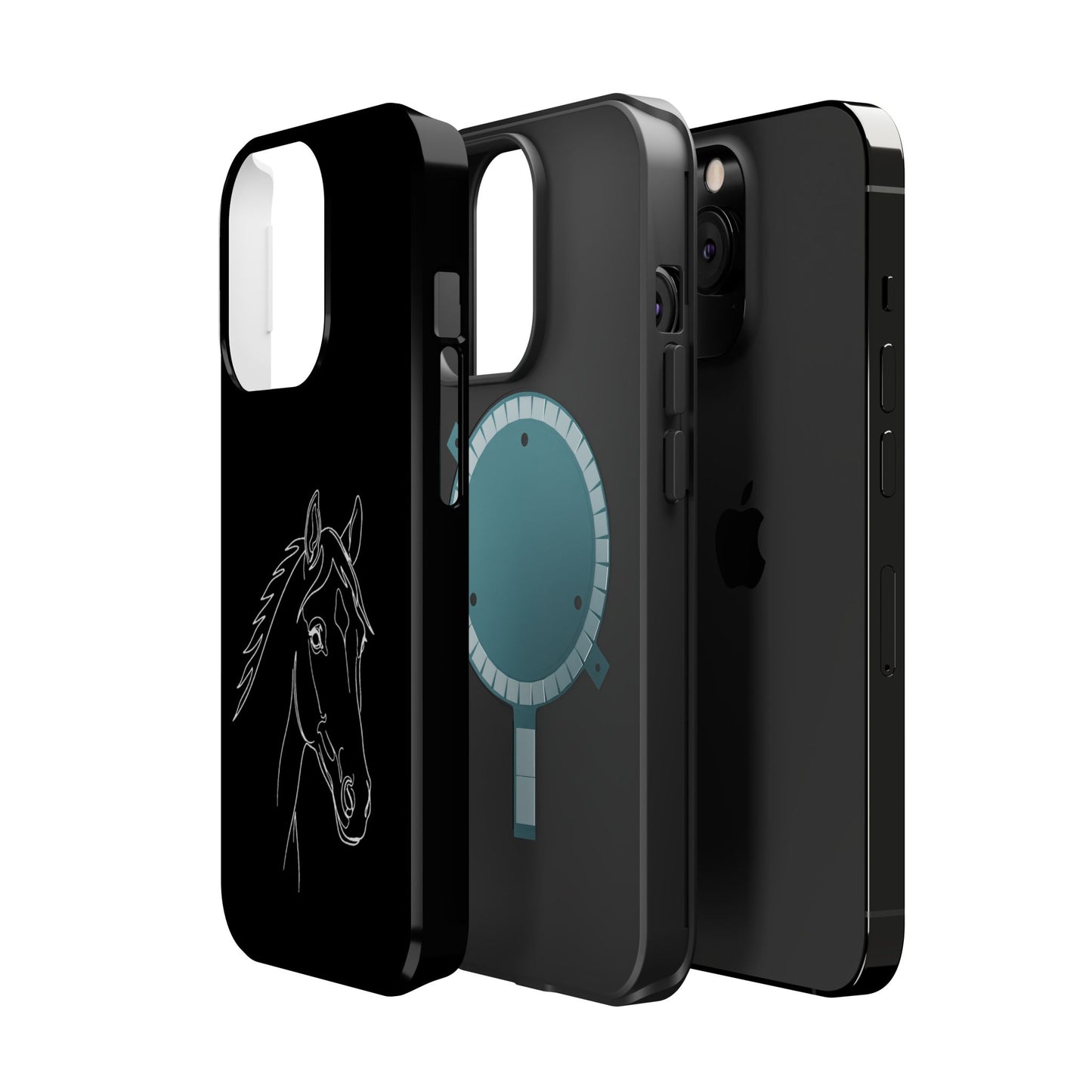 Horse Portrait Sketch - Magnetic Phone Case