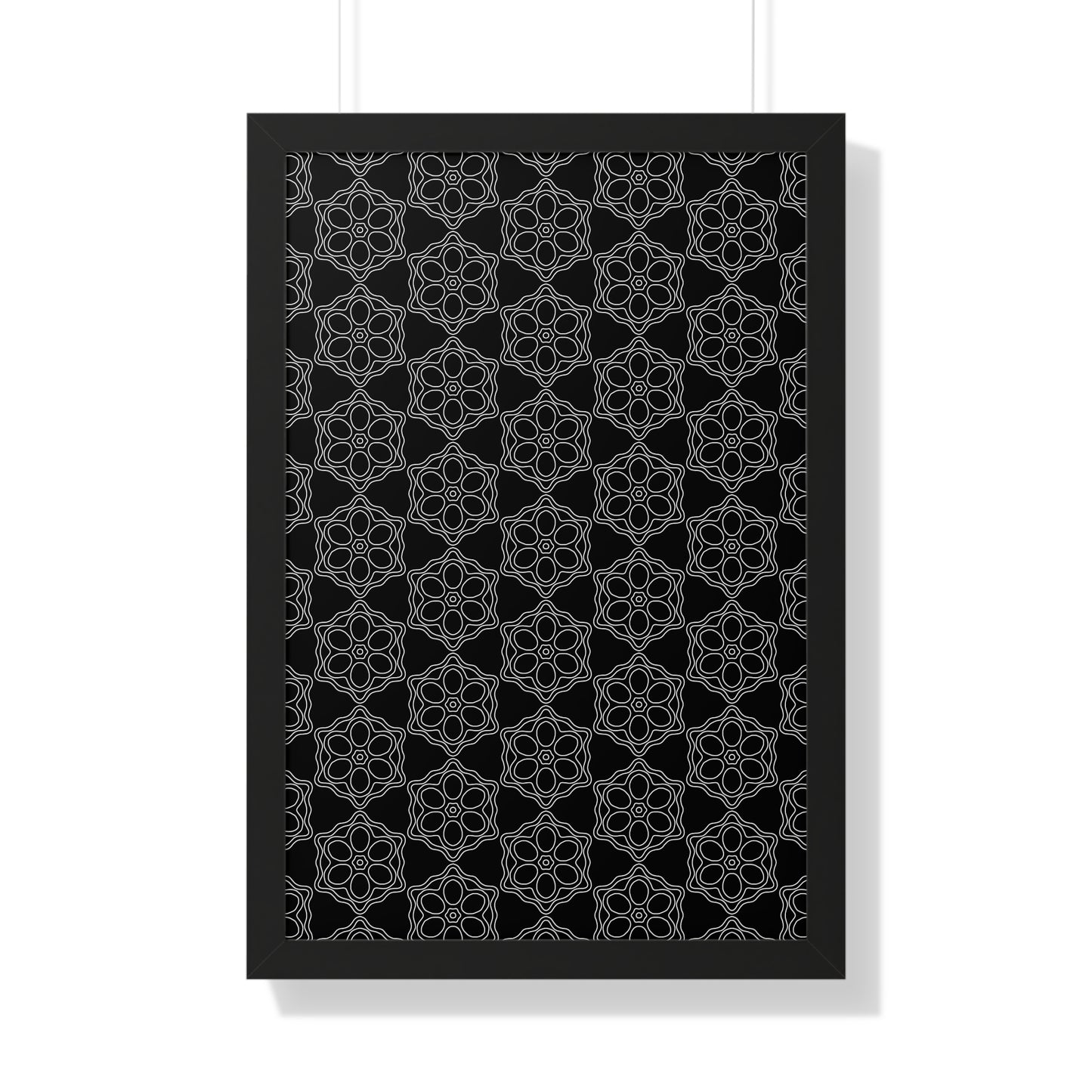 Geometric Sacred Flower - Framed Poster