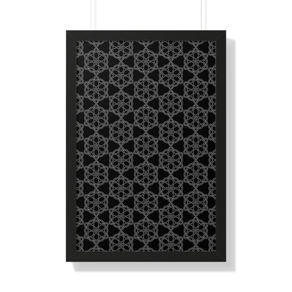 Geometric Sacred Flower - Framed Poster