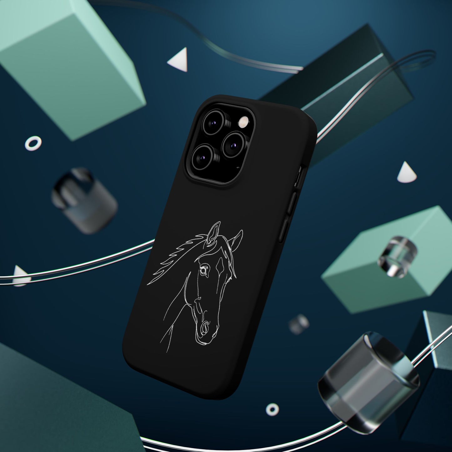 Horse Portrait Sketch - Magnetic Phone Case
