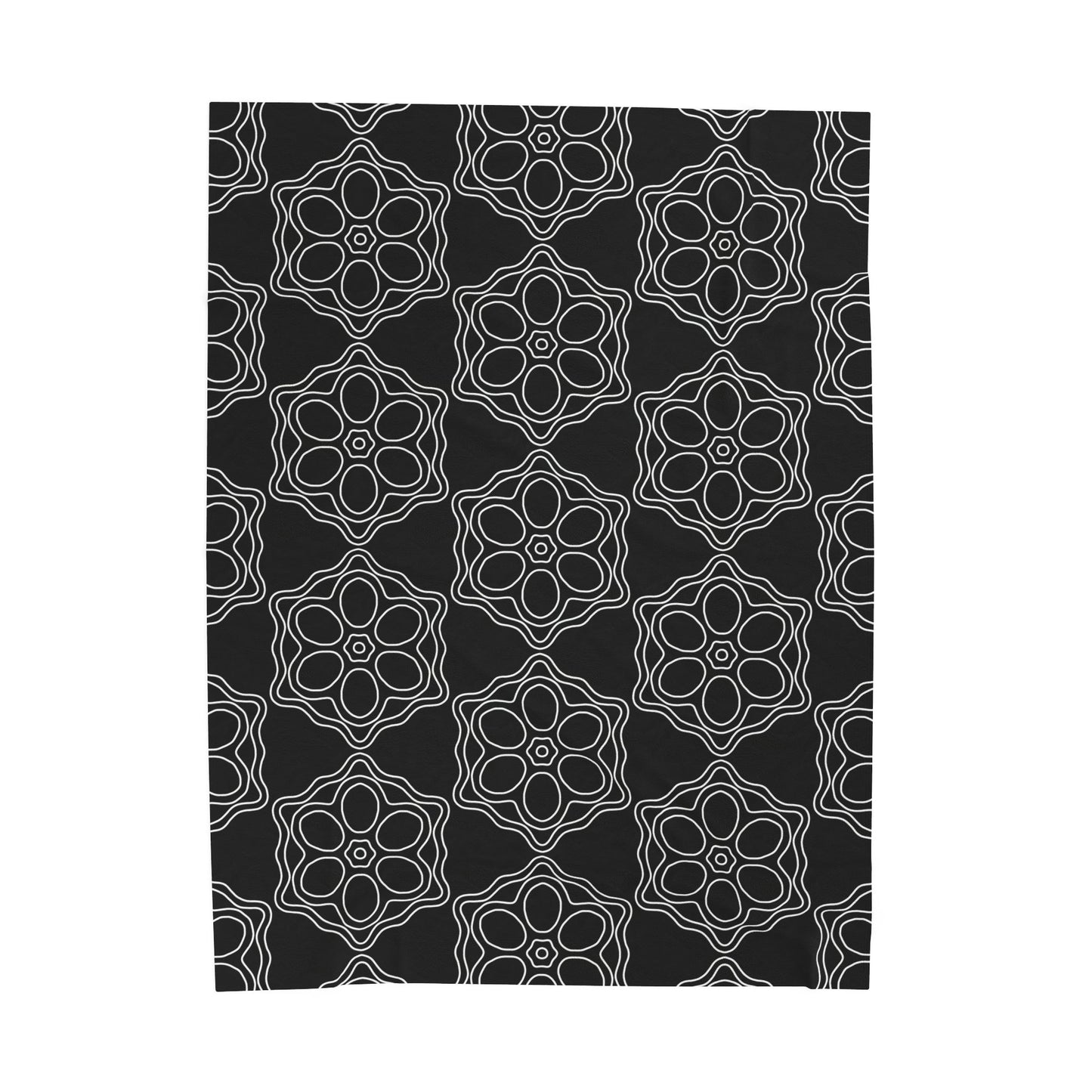 Geometric Sacred Flower - Plush Blanket