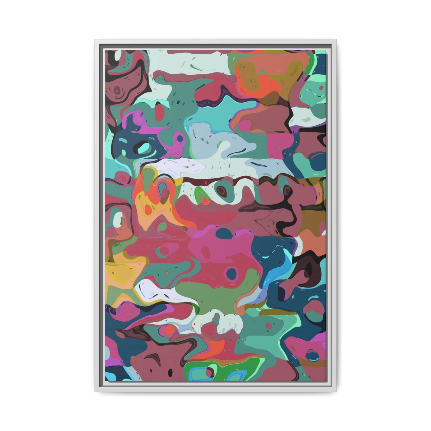 Colorful Abstract Marble - Framed Canvas