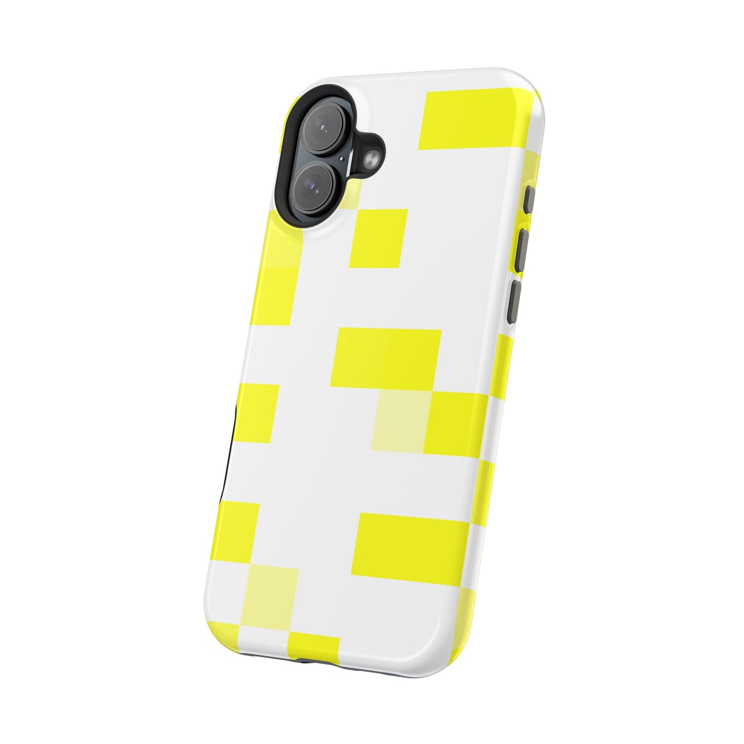 Yellow Pixel Grid -  Magnetic Phone Case