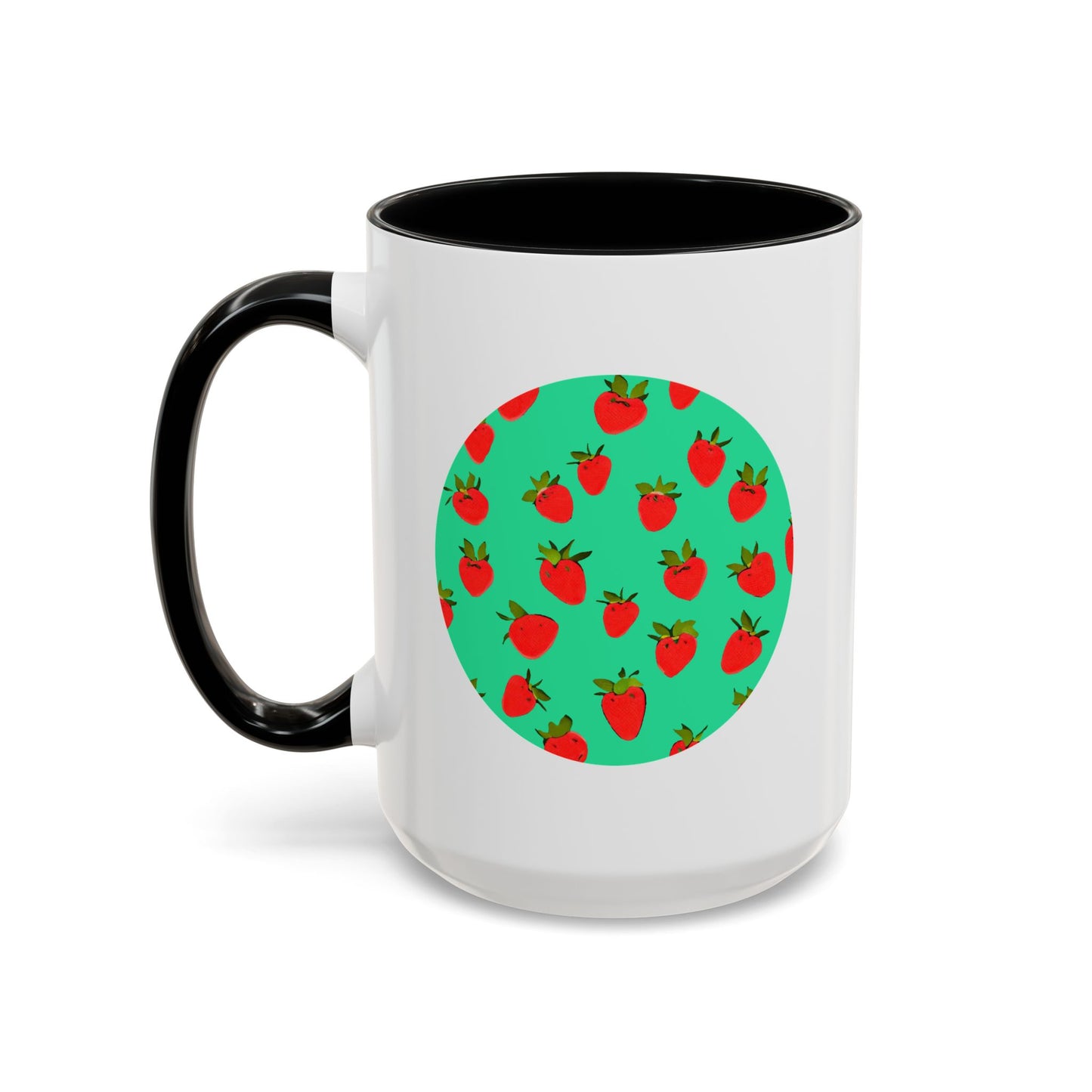 Strawberry Pattern - Color Accent Mug