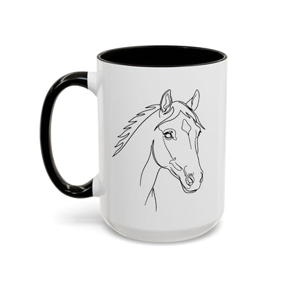 Horse Portrait Sketch - Colorful Mug
