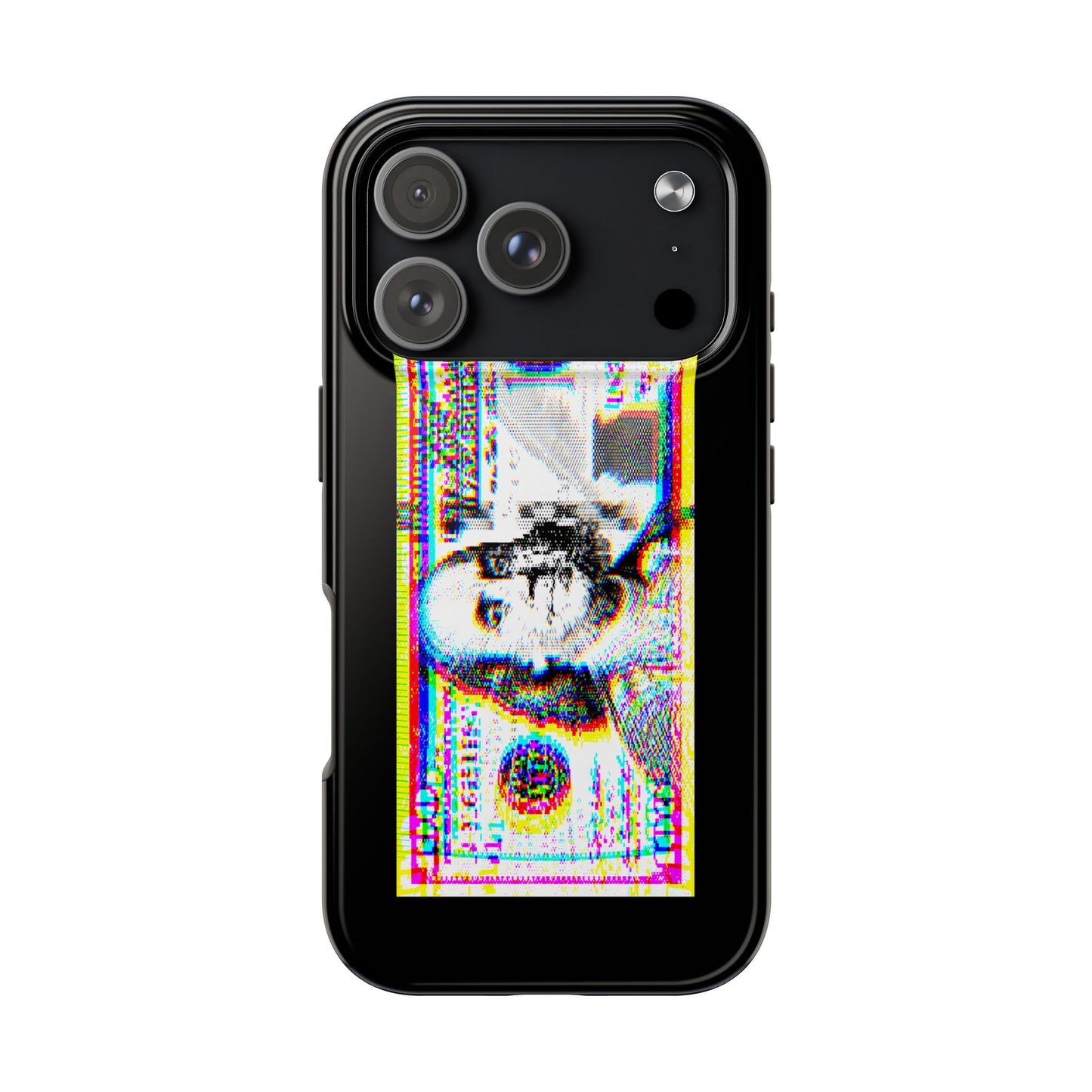 100 Dollars Bill - Neon Color Explosion - Phone Case