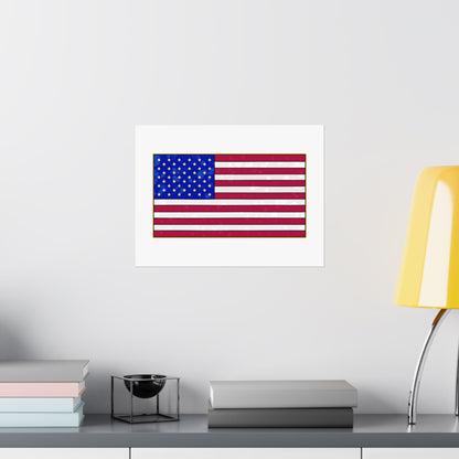 New Glory American Flag (Gold Edge Edition) - Poster