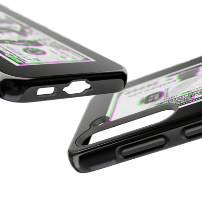 100 Dollars Bill - Green/Magenta Glitch - Phone Case