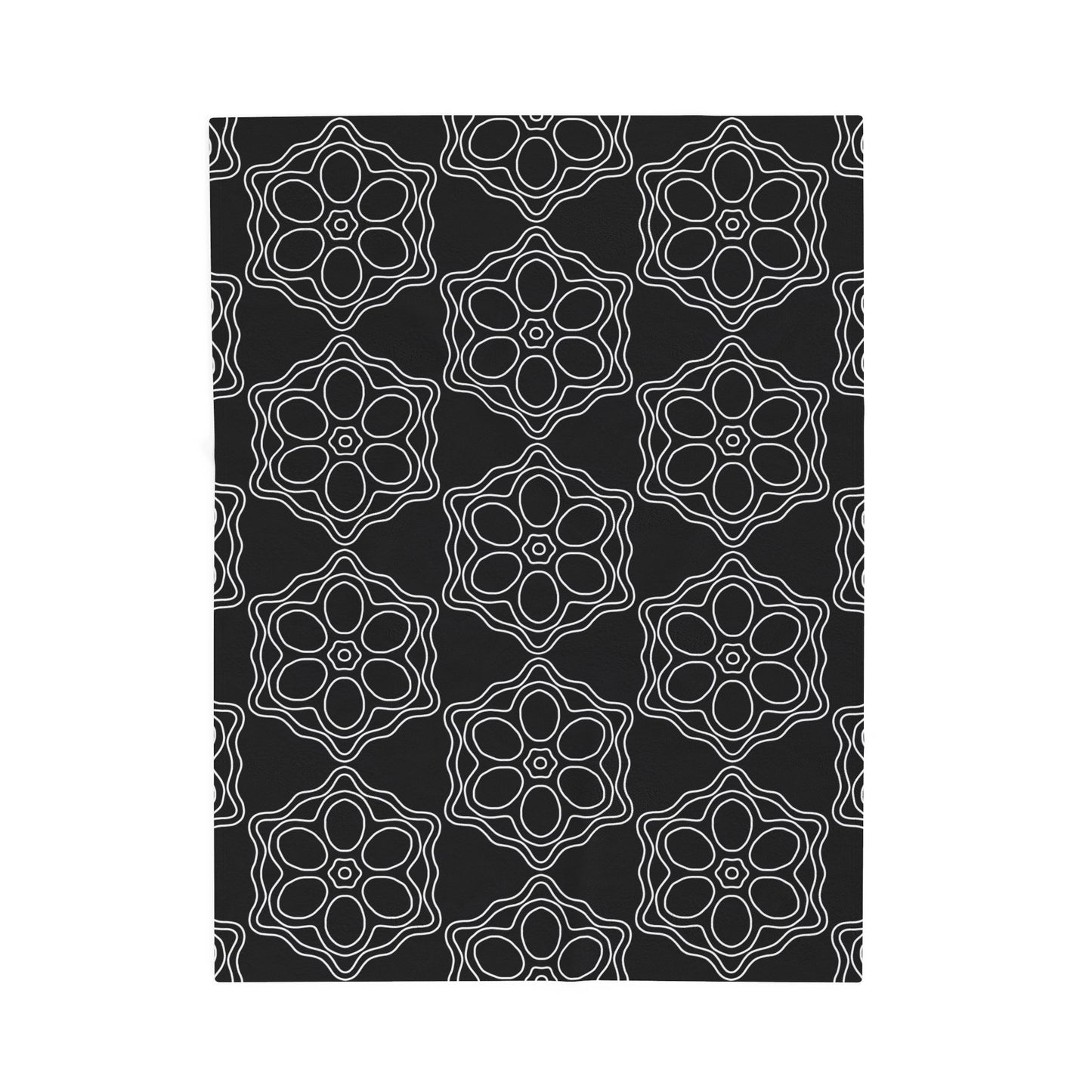 Geometric Sacred Flower - Plush Blanket