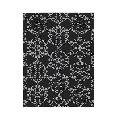 Geometric Sacred Flower - Plush Blanket