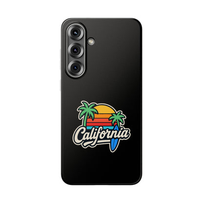 California Sunset Flexi Case, Tropical Phone Cover, Summer Vibe Accessory, Surfer Gift, Personalized Mobile Case