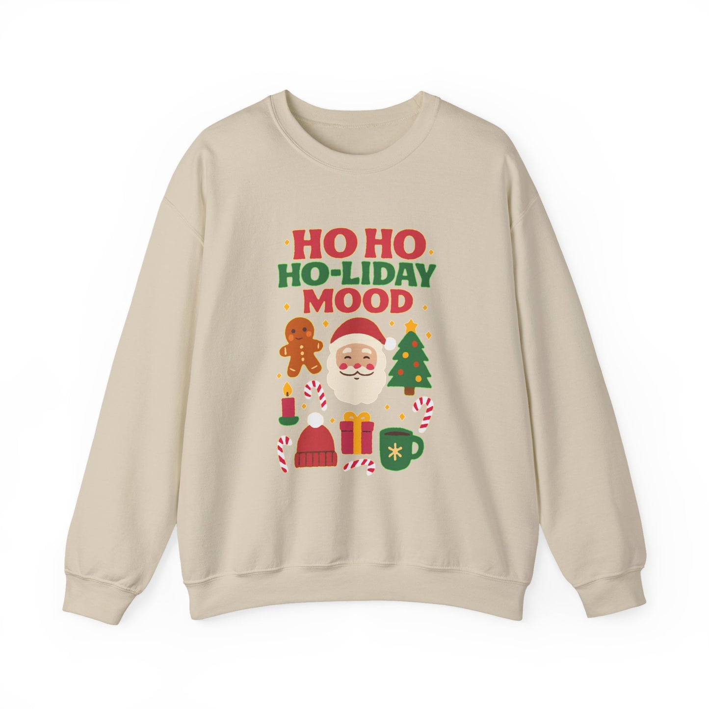 Festive Holiday Sweatshirt, Christmas Crewneck, Cozy Winter Gift, Unisex Sweatshirt, Seasonal Apparel, Ho Ho Ho-liday Mood