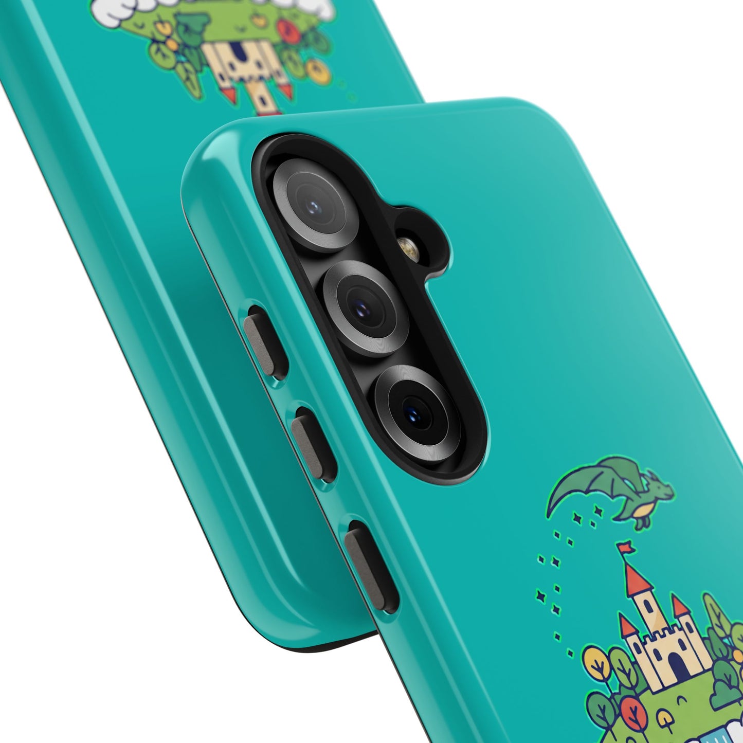 Floating Castle Dragon - Magical Fantasy Island - Phone Case
