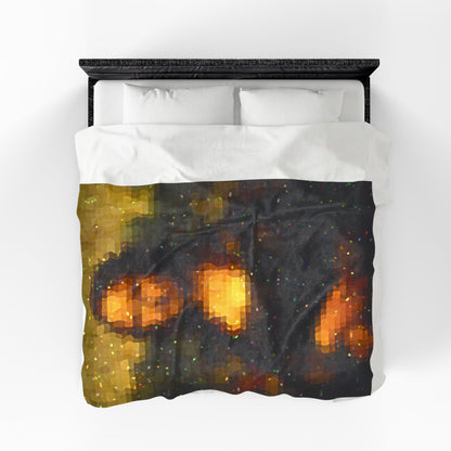 Pixel Muse — Silent Smile - Plush Blanket