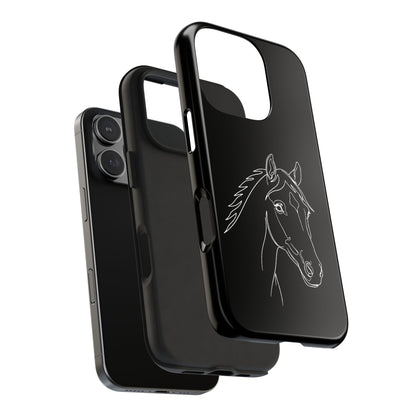 Horse Portrait Sketch - Phone Case
