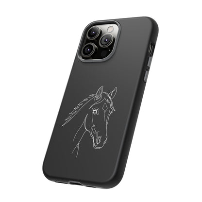Horse Portrait Sketch - Tough Phone Case