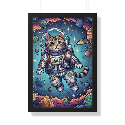 Astronaut Cat - Framed Poster