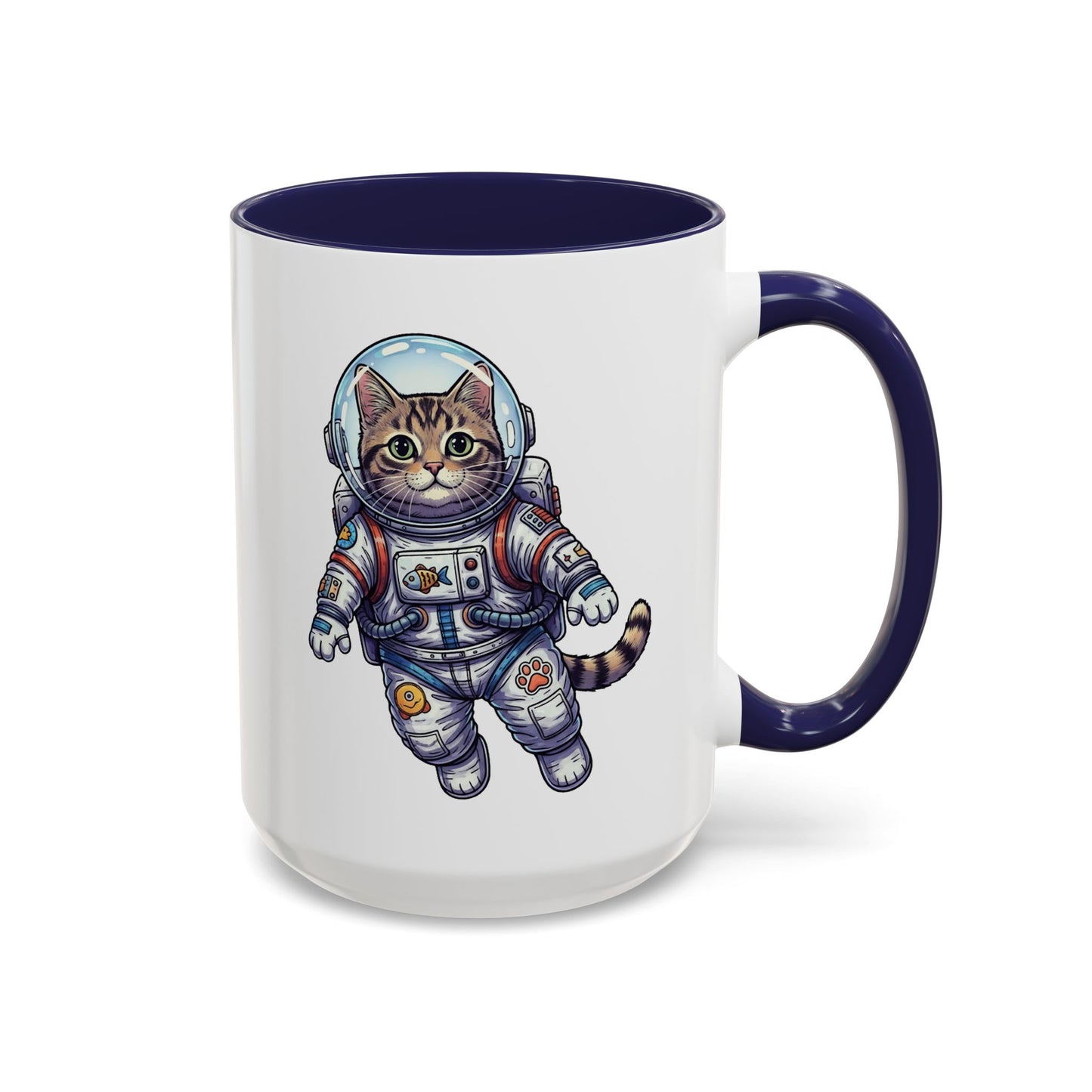 Astronaut Cat - Color Accent Mug