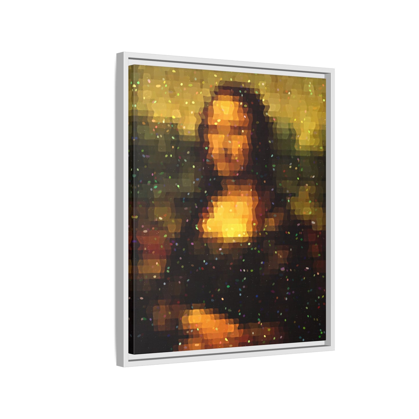 Pixel Muse — Silent Smile - Framed Canvas
