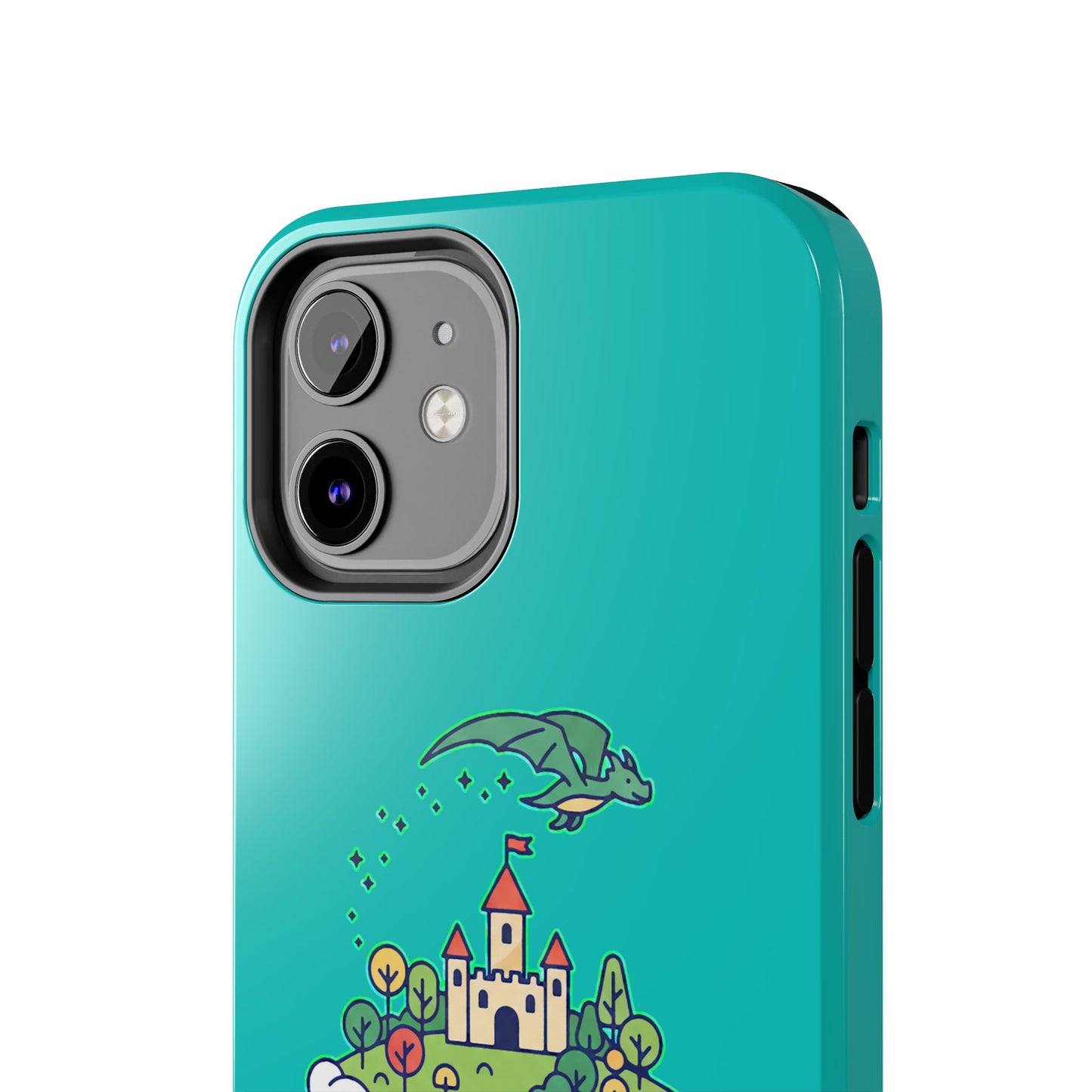 Floating Castle Dragon - Magical Fantasy Island - Phone Case