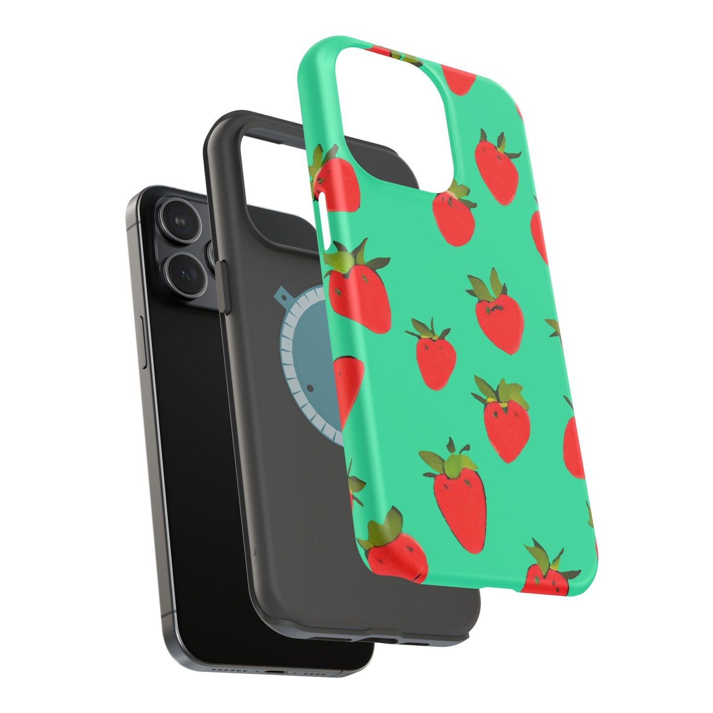 Strawberry Pattern - Magnetic Phone Case