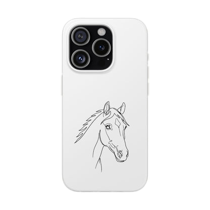 Horse Portrait Sketch - Flexi Phone Case
