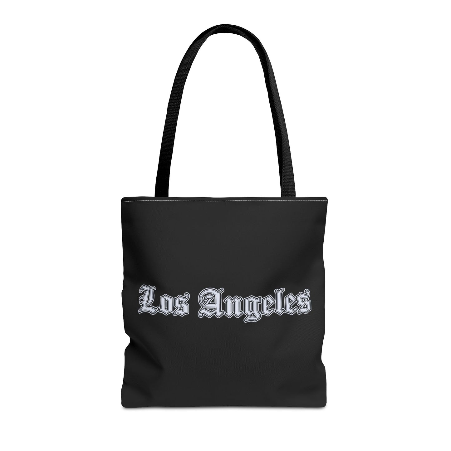 Los Angeles Gothic Tote Bag, Urban Tote, City Lover Bag, Gift for Angelenos, Travel Tote, Fashionable Shopper - Silver Edition