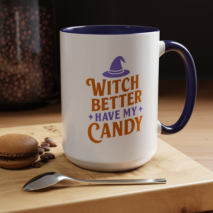 Witch-Themed Coffee Mug, Halloween decor, Gift for witches, Candy lover's mug, Spooky season drinkware, 11oz, 15oz options