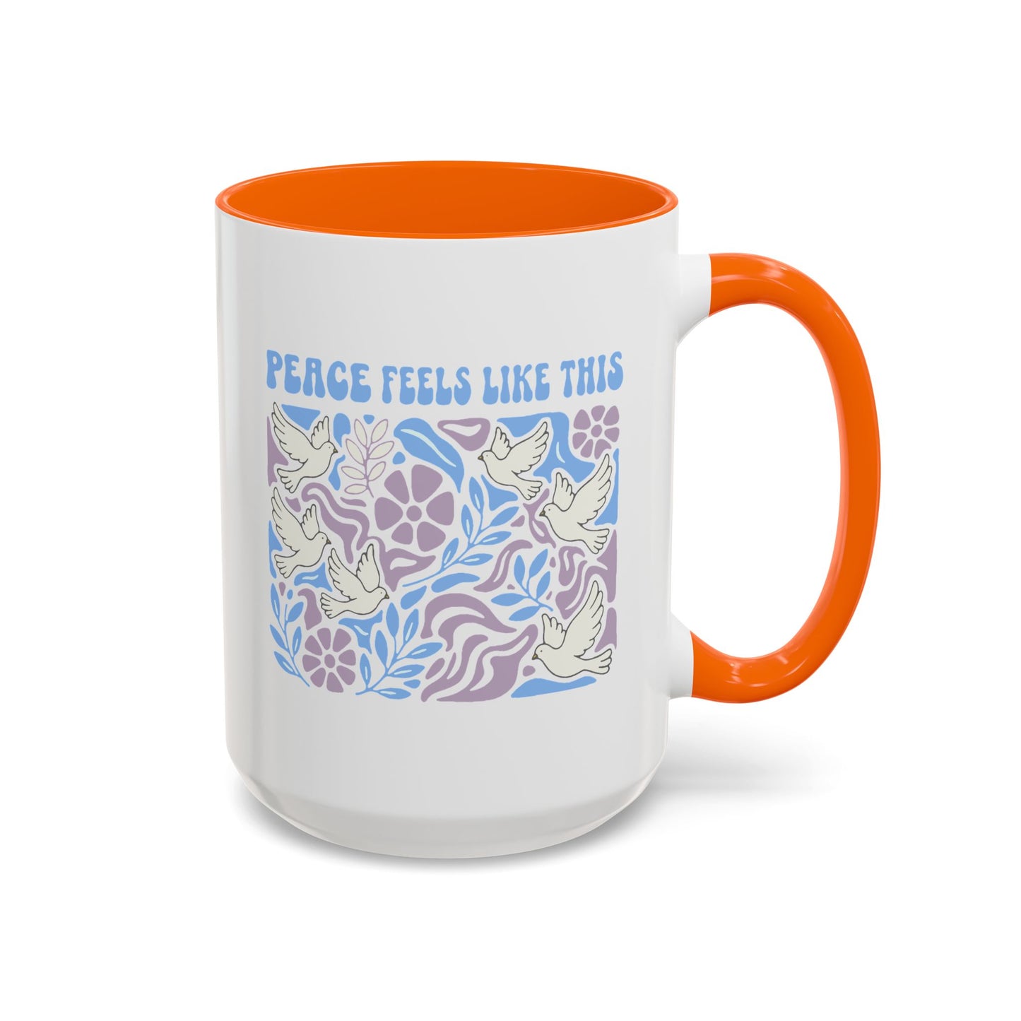 Peace Feels Like This - Color Accent Mug