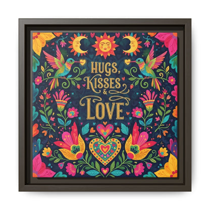 Hugs, Kisses & Love - Framed Canvas