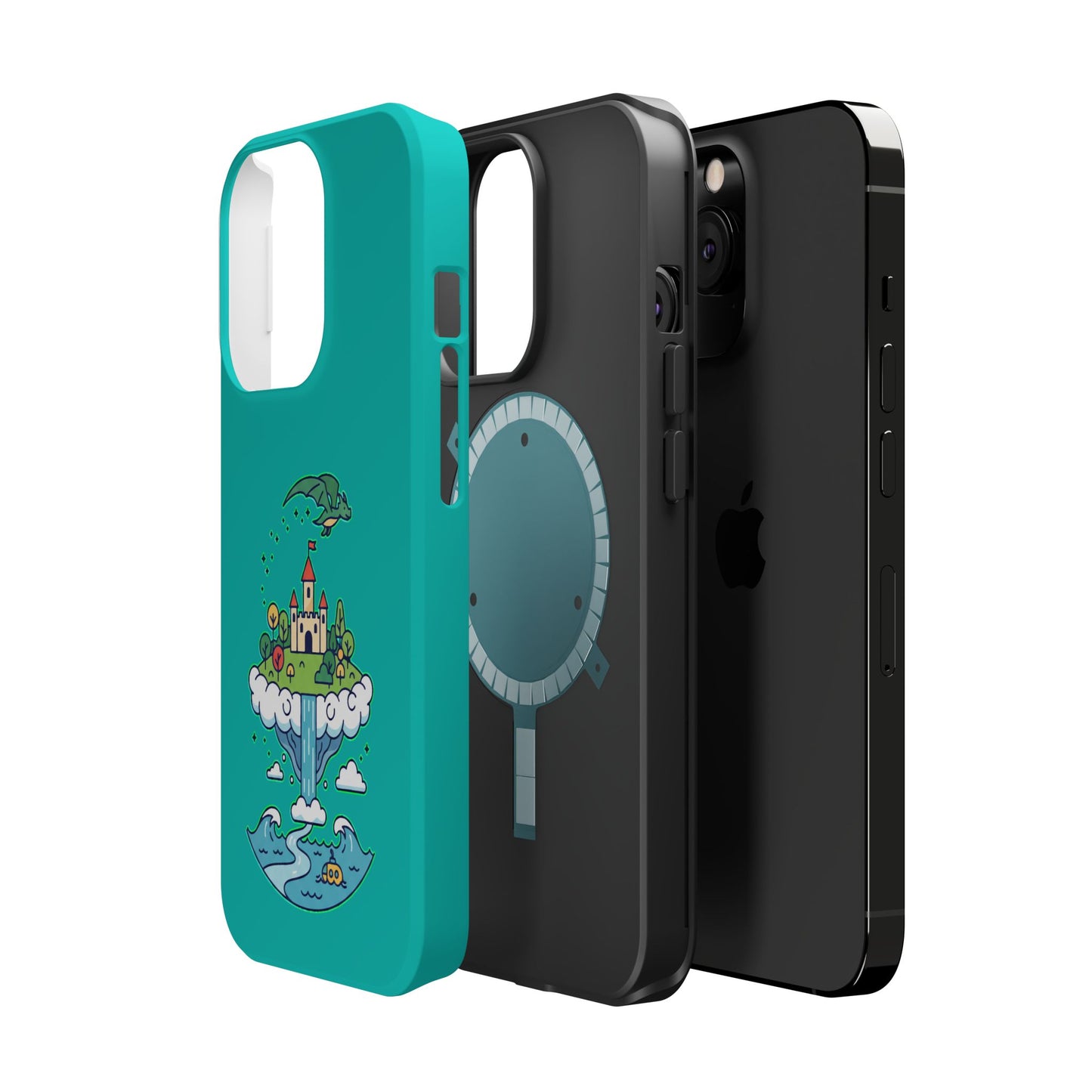 Floating Castle Dragon - Magical Fantasy Island - Magnetic Phone Case