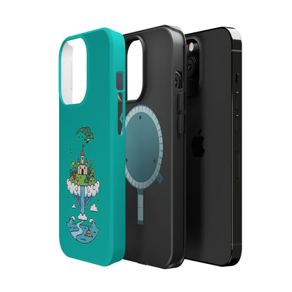 Floating Castle Dragon - Magical Fantasy Island - Magnetic Phone Case
